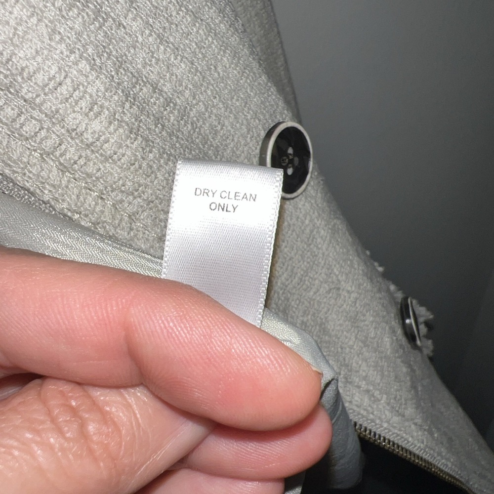Banana‎ Republic Womens Cream Tweed Peplum Style Blazer With Stretch Size 14 EUC - Picture 13 of 16
